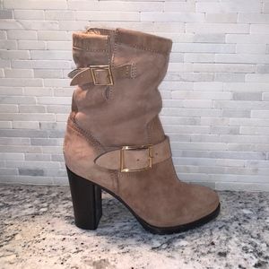 Jimmy Choo Suede Boots - Shearling Lined